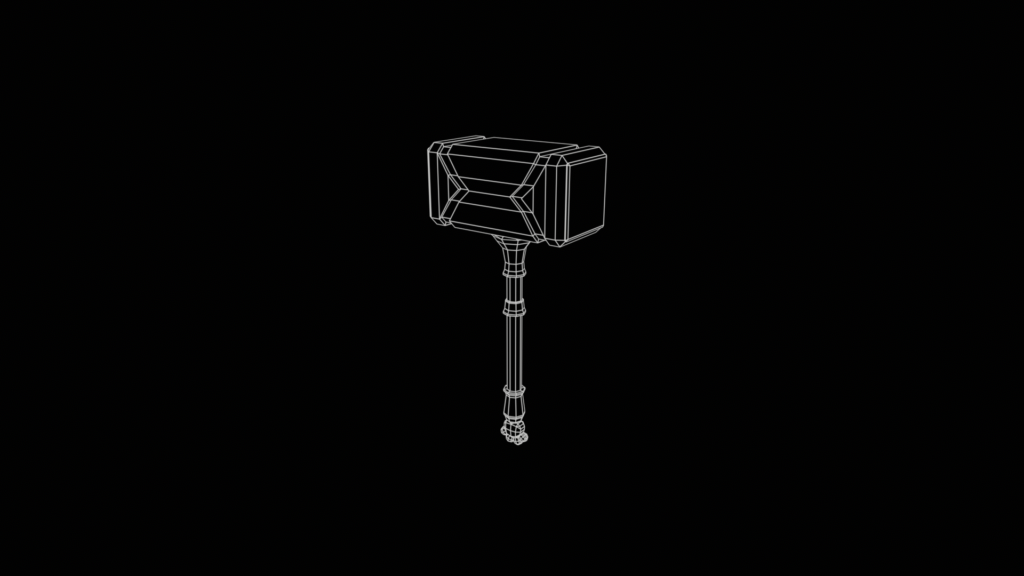 crystal hammer wireframe