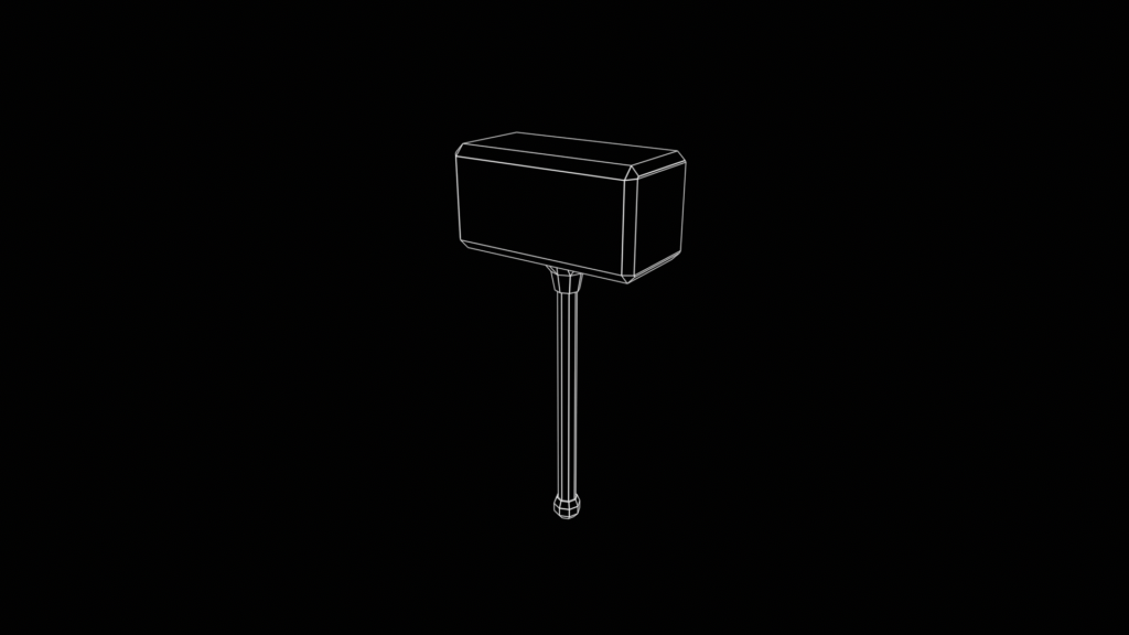 stone hammer wireframe